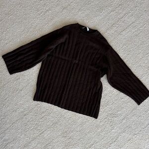 Brown crew sweater